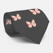 Grijze vlinder Professionele Mannen & vrouwen Gift Stropdas (Opgerold)