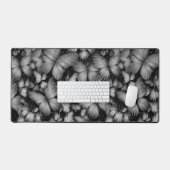 Grijze Vlinders Afdruk Bureaumat (Keyboard & Muis)