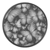 Grijze vlinders Print Hockey Puck (Voorkant)