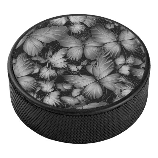 Grijze vlinders Print Hockey Puck (3/4)