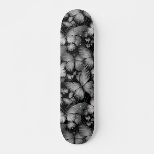 Grijze vlinders Print Persoonlijk Skateboard (Voorkant)