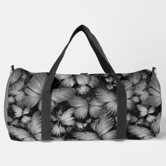 Grijze vlinders Print Plunjezak (Voorkant)