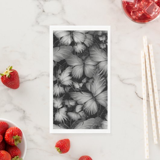 Grijze vlinders Print Servet (Insitu)