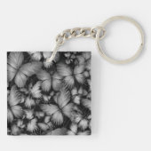 Grijze vlinders Print Sleutelhanger (Achterkant)