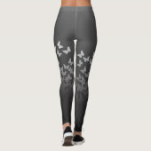 Grijze vlinders, schattige insecten, stalen grafie leggings (Achterkant)