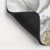 Grijze vloeibare marmer - parels en goud muismat (Hoek)