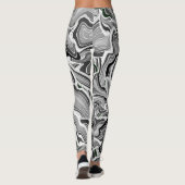 Grijze vloeistof leggings (Achterkant)