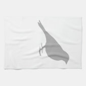 Grijze Vogel Keukenhanddoek (Horizontaal)