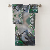 Grijze vogels bad handdoek (Insitu)