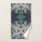 Grijze vogels bad handdoek (Handdoek)