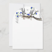 grijze vogels - koninklijk blauw kerriebloem kaart (Achterkant)