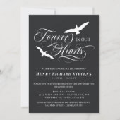 Grijze vogels voor altijd in ons hart begrafenis kaart (Voorkant)