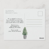 Grijze voordeur bewegende aankondiging briefkaart (Achterkant)