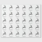 Grijze vorm in faux glitter textuur met tekst cadeaupapier (Vlak)