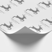 Grijze vorm in faux glitter textuur met tekst cadeaupapier (Hoek)