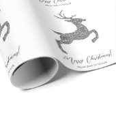 Grijze vorm in faux glitter textuur met tekst cadeaupapier (Rol Hoek)