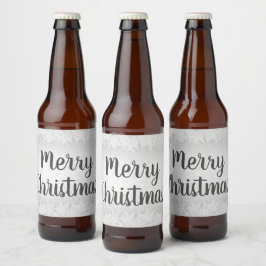 Grijze vorst Kerst Bier Etiket