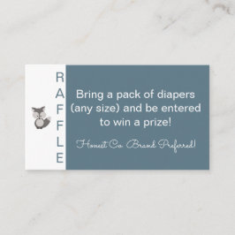 Grijze vos - Baby shower dikker ritme Informatiekaartje