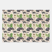 Grijze vos en eekhoorn op tan-afstotingstape inpakpapier vel (Voorkant 3)