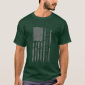 Grijze Vrijheidsvlag Groene lijn Dancing Crew T-sh T-shirt (Voorkant)