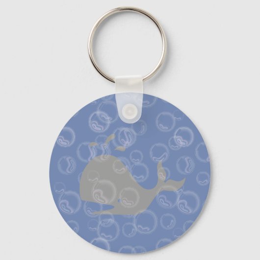 Grijze Walvis en Bubbles geanimeerd Sleutelhanger (Voorkant)