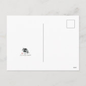 Grijze walvis mam en baby sumie inktschilderij feestdagenkaart (Achterkant)