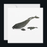 Grijze walvis Mam en baby sumie inktschilderij Feestdagenkaart<br><div class="desc">Grijze walvismoeder en baby verven in sumie techniek met sumi-inkt en japanse waterverven op rijstpapier.</div>