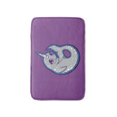 Grijze walvis met inkttekening badmat (Voorkant Verticaal)