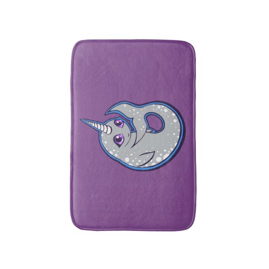 Grijze walvis met inkttekening badmat (Voorkant Verticaal)