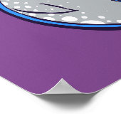 Grijze walvis met inkttekening poster (Hoek)