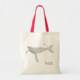 Grijze walvis tote bag
