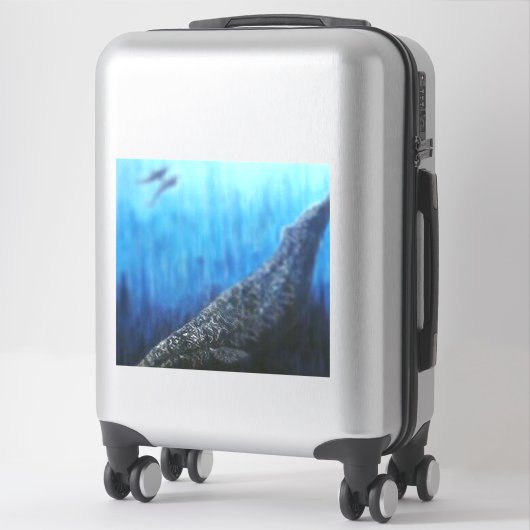 Grijze wand #2 sticker (Koffer)