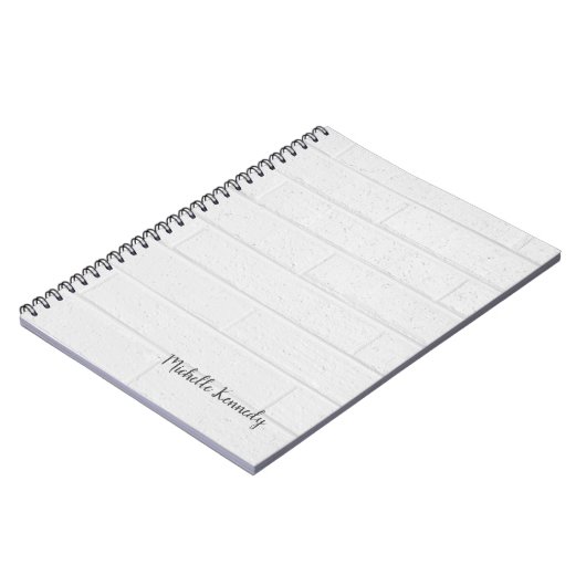 Grijze wand minimalistisch professioneel modern notitieboek (Linkerzijde)