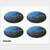 Grijze wand ovale sticker (Vel)