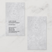 Grijze wandminimalistisch modern, eenvoudig vertic visitekaartje (Voorkant / Achterkant)