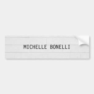 Grijze wandstenen Design Plain Legible Modern Bumpersticker