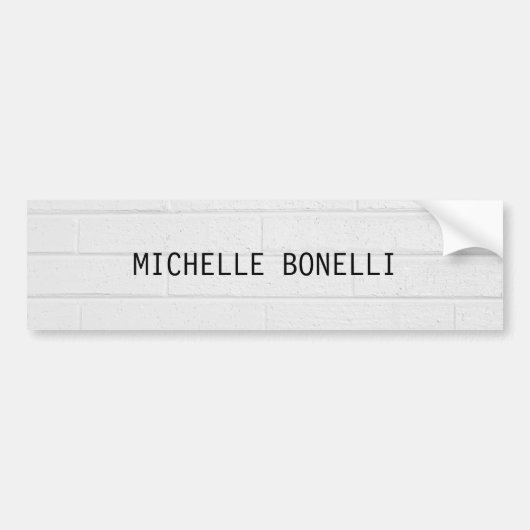 Grijze wandstenen Design Plain Legible Modern Bumpersticker (Voorkant)