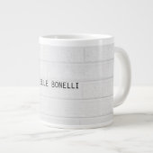 Grijze wandstenen Design Plain Legible Modern Grote Koffiekop (Voorkant rechts)