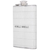 Grijze wandstenen Design Plain Legible Modern Heupfles (Links)