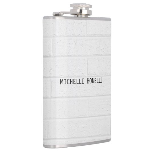 Grijze wandstenen Design Plain Legible Modern Heupfles (Rechts)