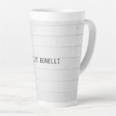 Grijze wandstenen Design Plain Legible Modern Latte Mok (Rechterhoek)