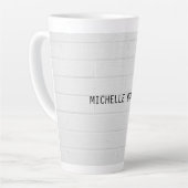 Grijze wandstenen Design Plain Legible Modern Latte Mok (Linkerhoek)