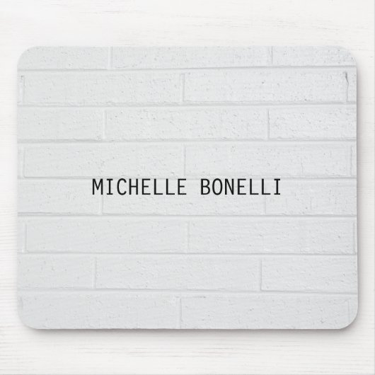 Grijze wandstenen Design Plain Legible Modern Muismat (Voorkant)