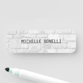 Grijze wandstenen Design Plain Legible Modern Naamplaatje (In situ)