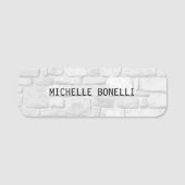 Grijze wandstenen Design Plain Legible Modern Naamplaatje (Voorkant)