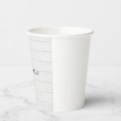 Grijze wandstenen Design Plain Legible Modern Papieren Bekers (Links)