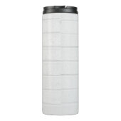 Grijze wandstenen Design Plain Legible Modern Thermosbeker (Achterkant)