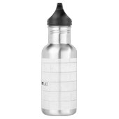 Grijze wandstenen Design Plain Legible Modern Waterfles (Rechts)