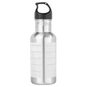 Grijze wandstenen Design Plain Legible Modern Waterfles (Achterkant)