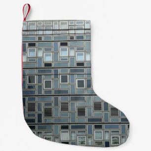 Grijze wandverfconstructie kleine kerstsok
